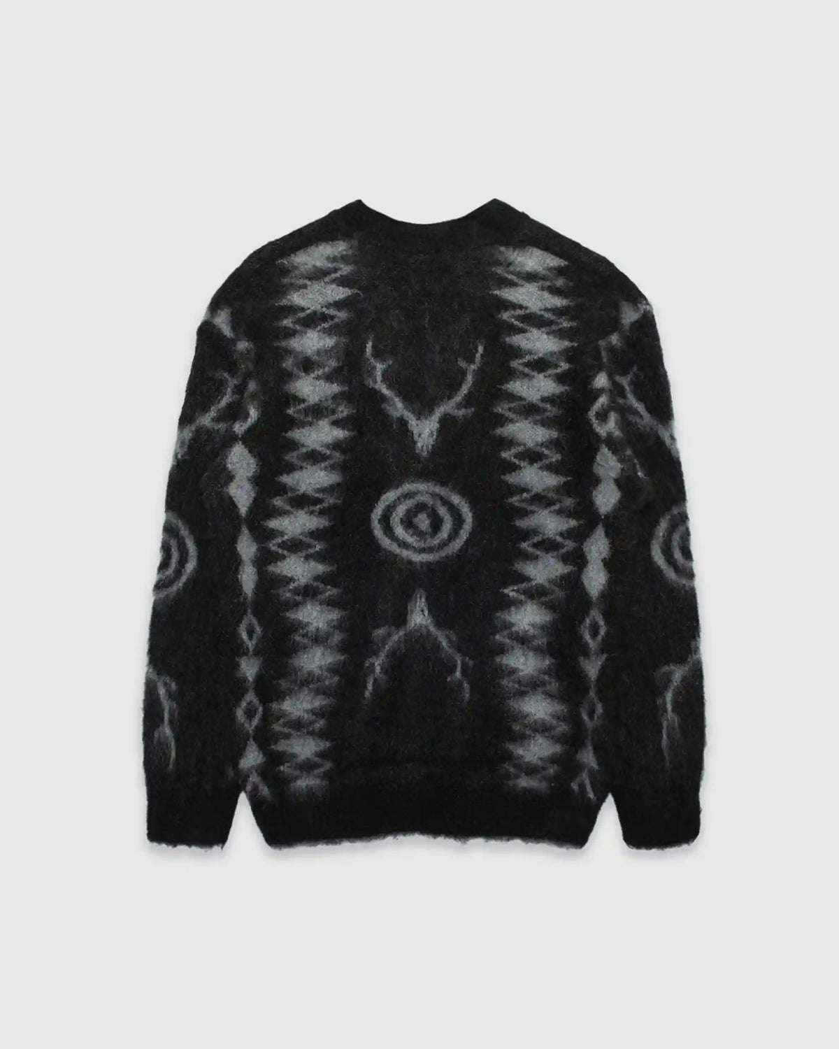 Skull & Target V-Neck Cardigan Sweater Black
