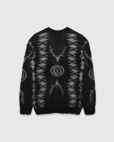 Skull & Target V-Neck Cardigan Sweater Black