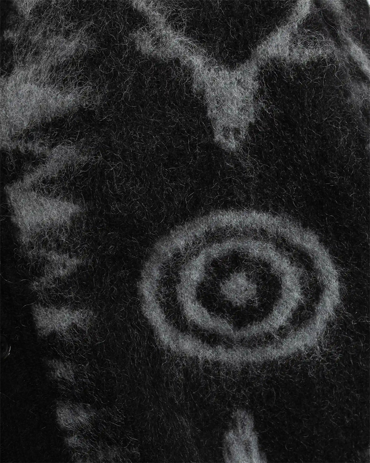 Skull & Target V-Neck Cardigan Sweater Black