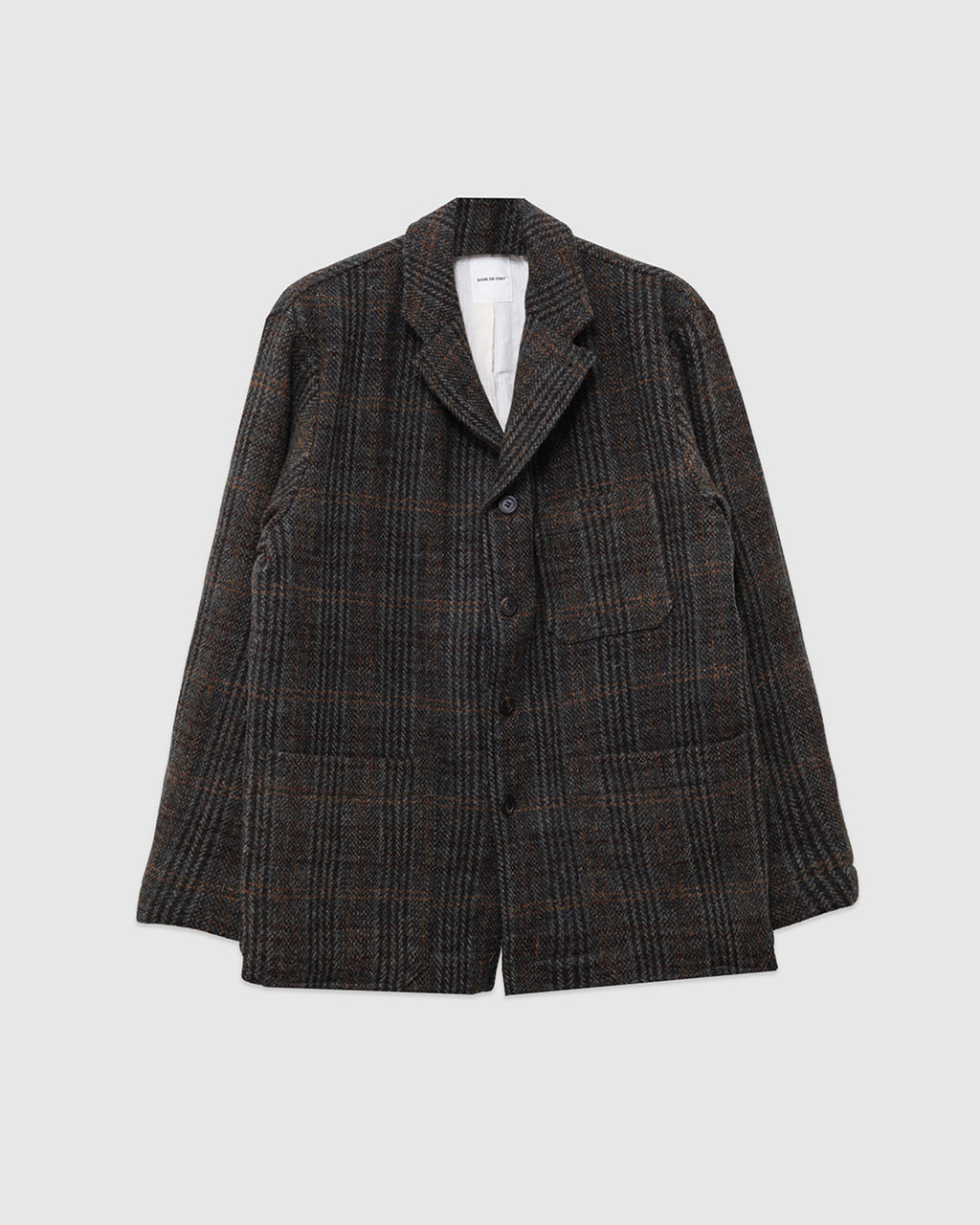 Harris Tweed Four-button Coverall Jacket Check