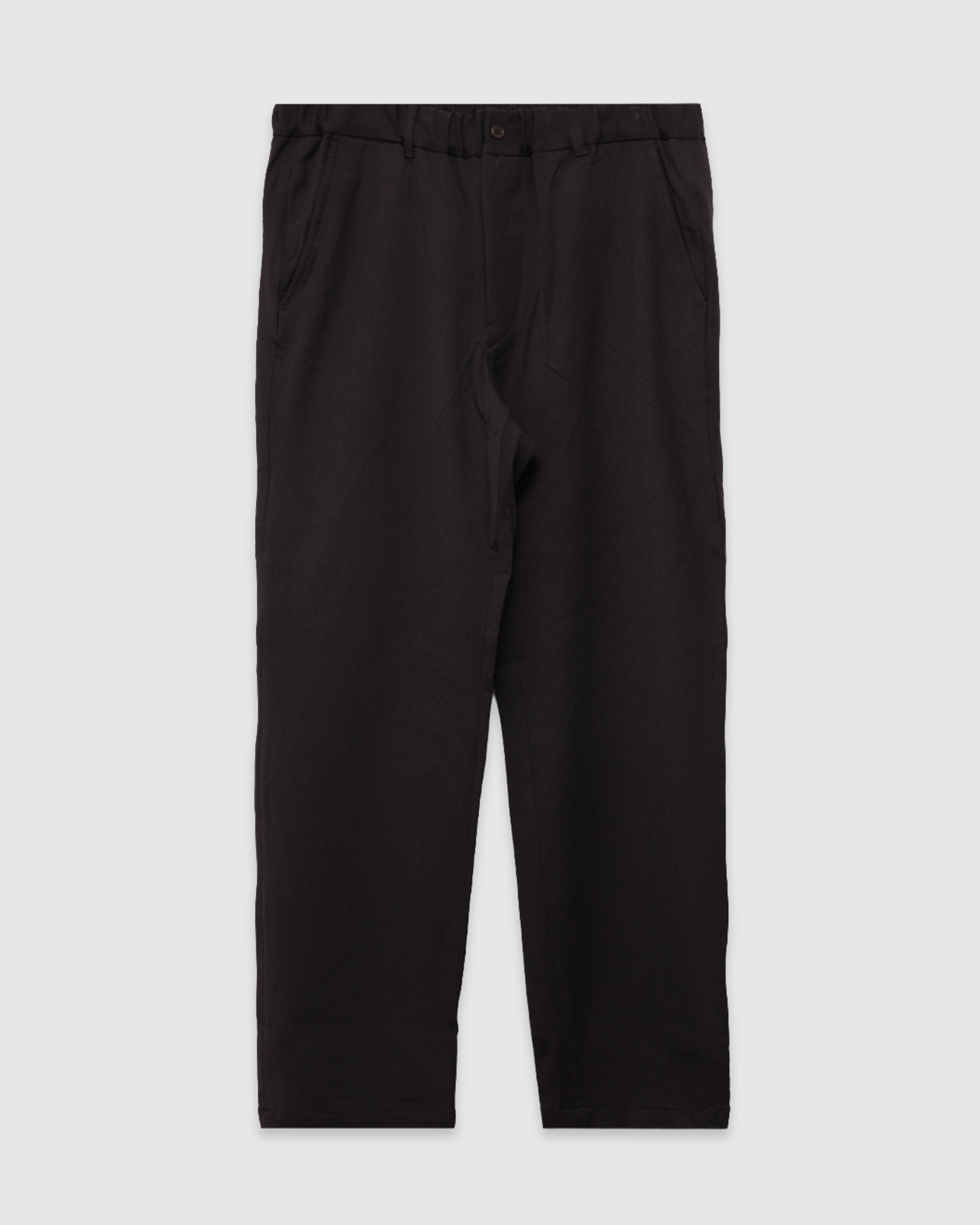 Twill Stretch Tapered Easy Pants Brown