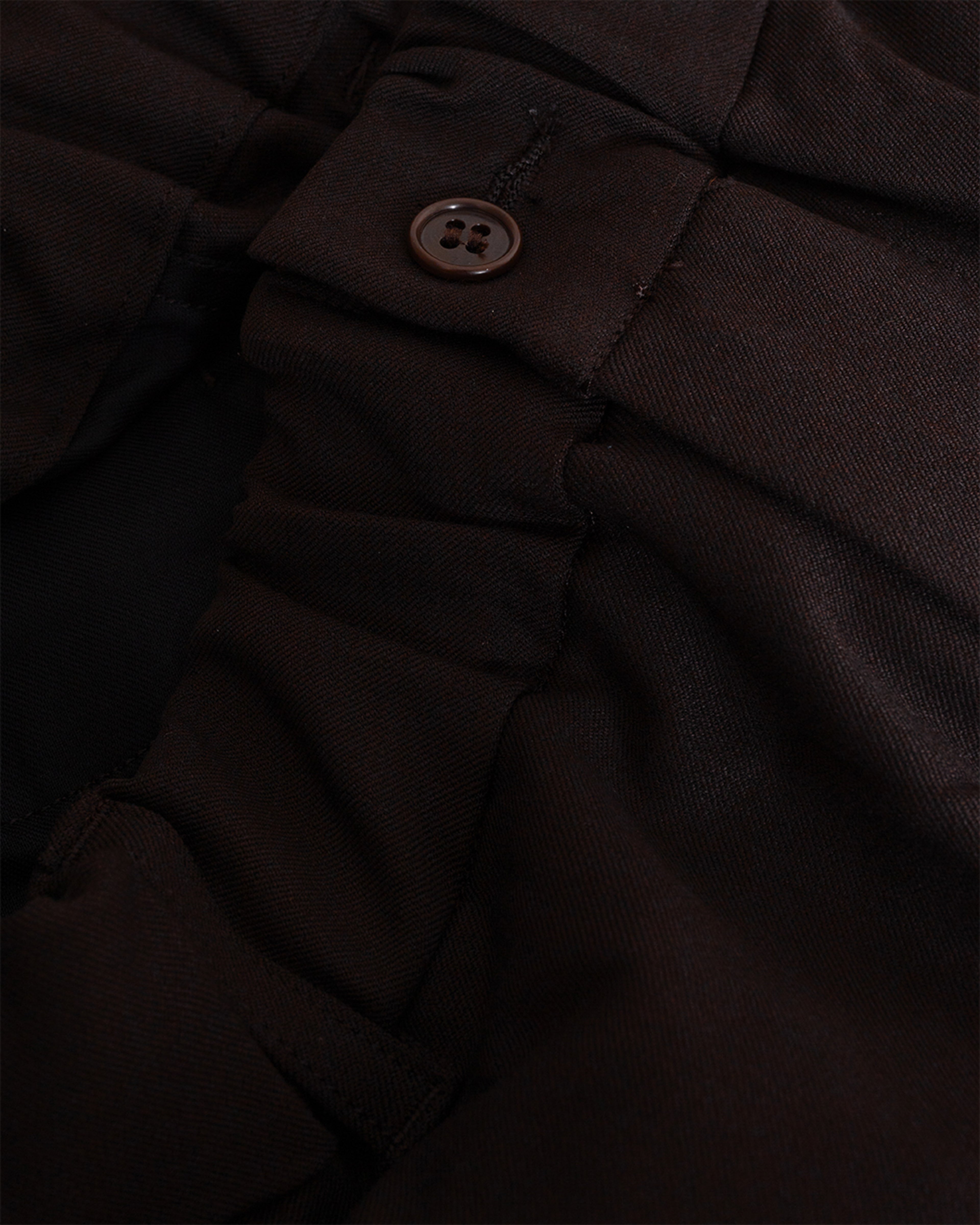 Twill Stretch Tapered Easy Pants Brown
