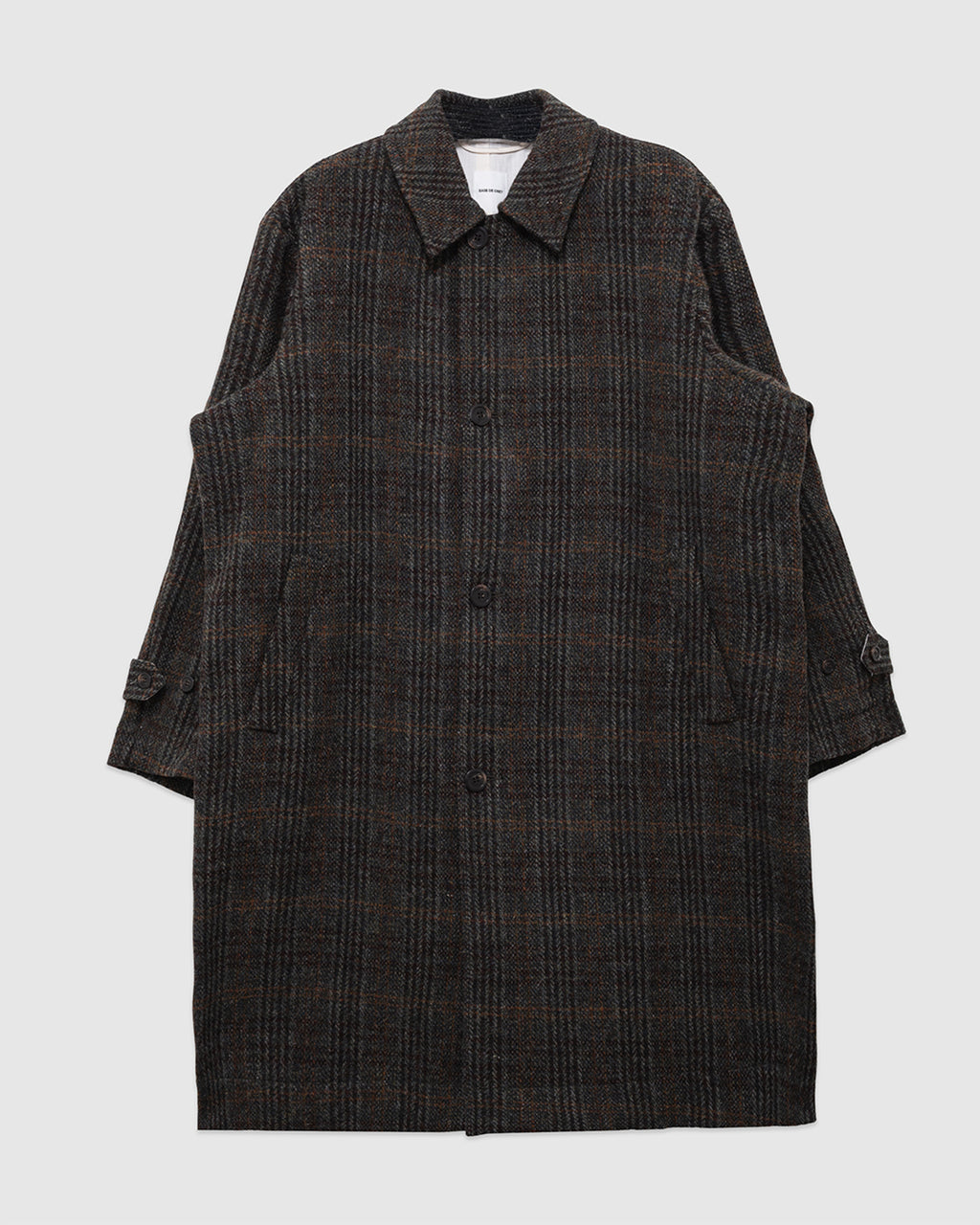 Harris Tweed Balmacaan Overcoat Check