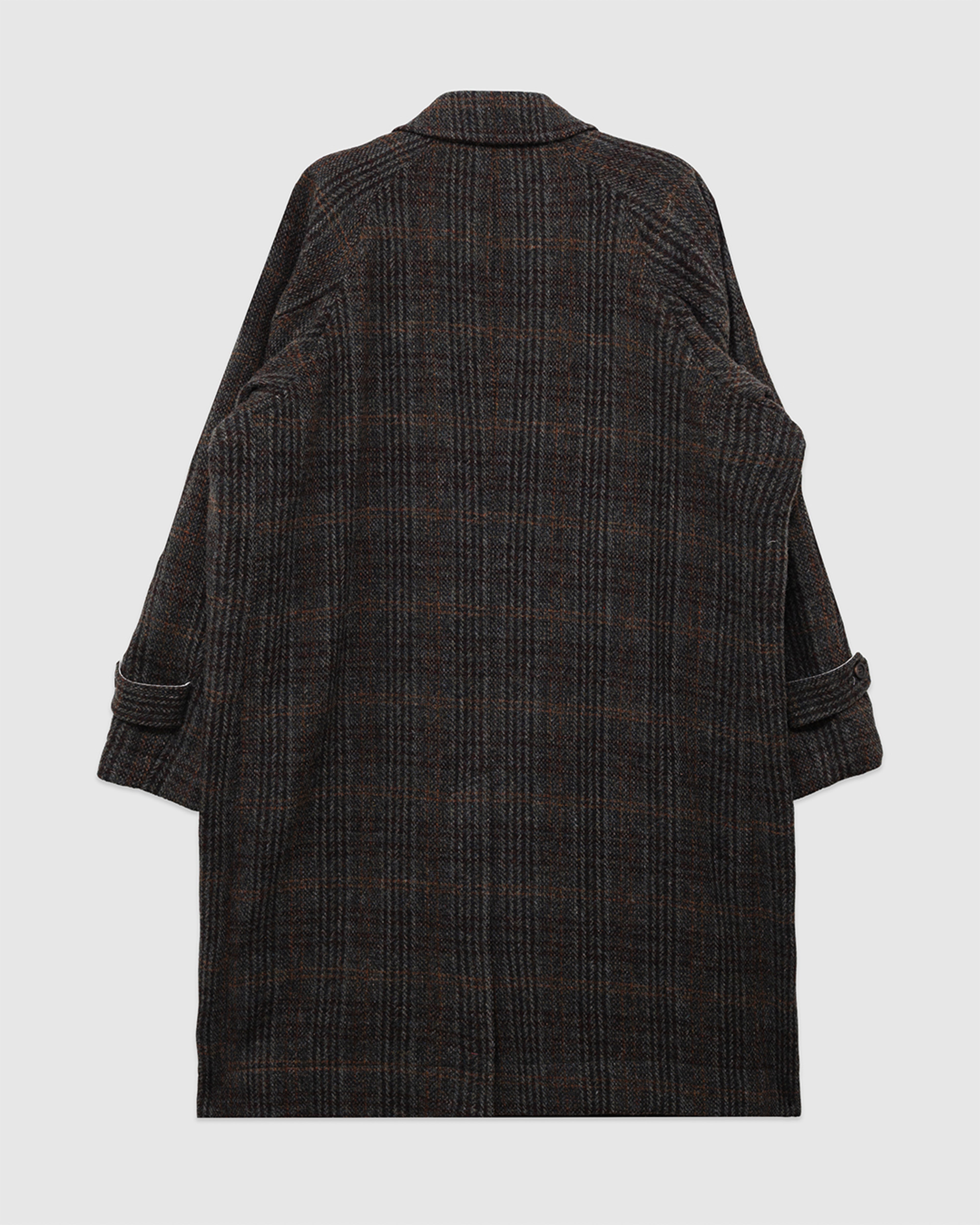 Harris Tweed Balmacaan Overcoat Check