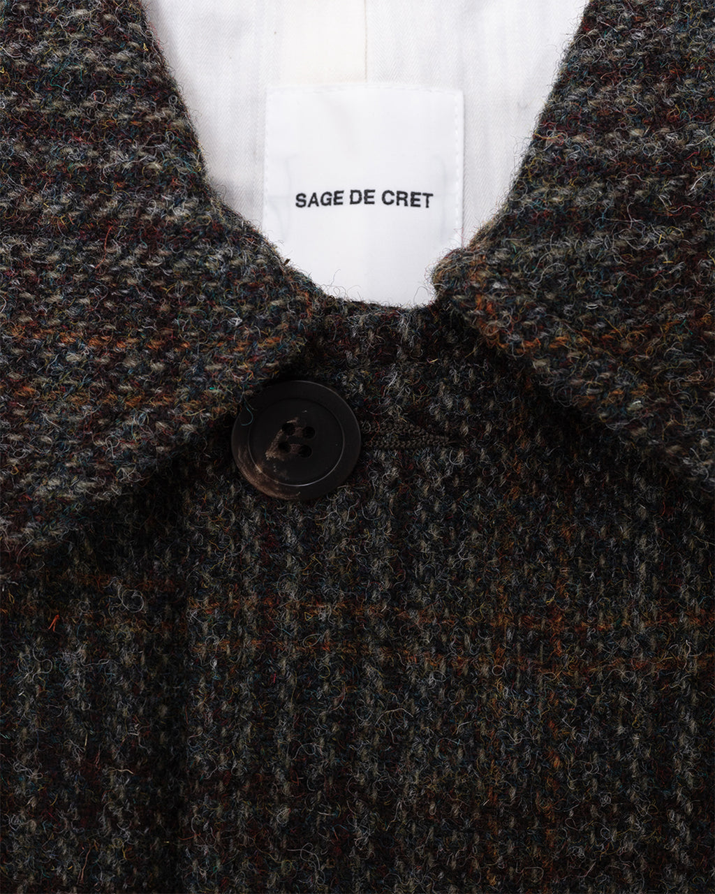 Harris Tweed Balmacaan Overcoat Check