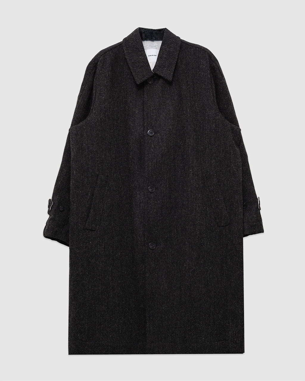 Harris Tweed Balmacaan Overcoat Herringbone