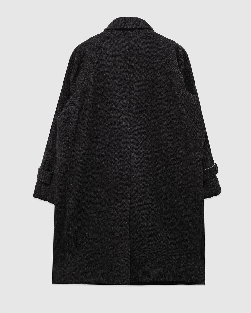 Harris Tweed Balmacaan Overcoat Herringbone
