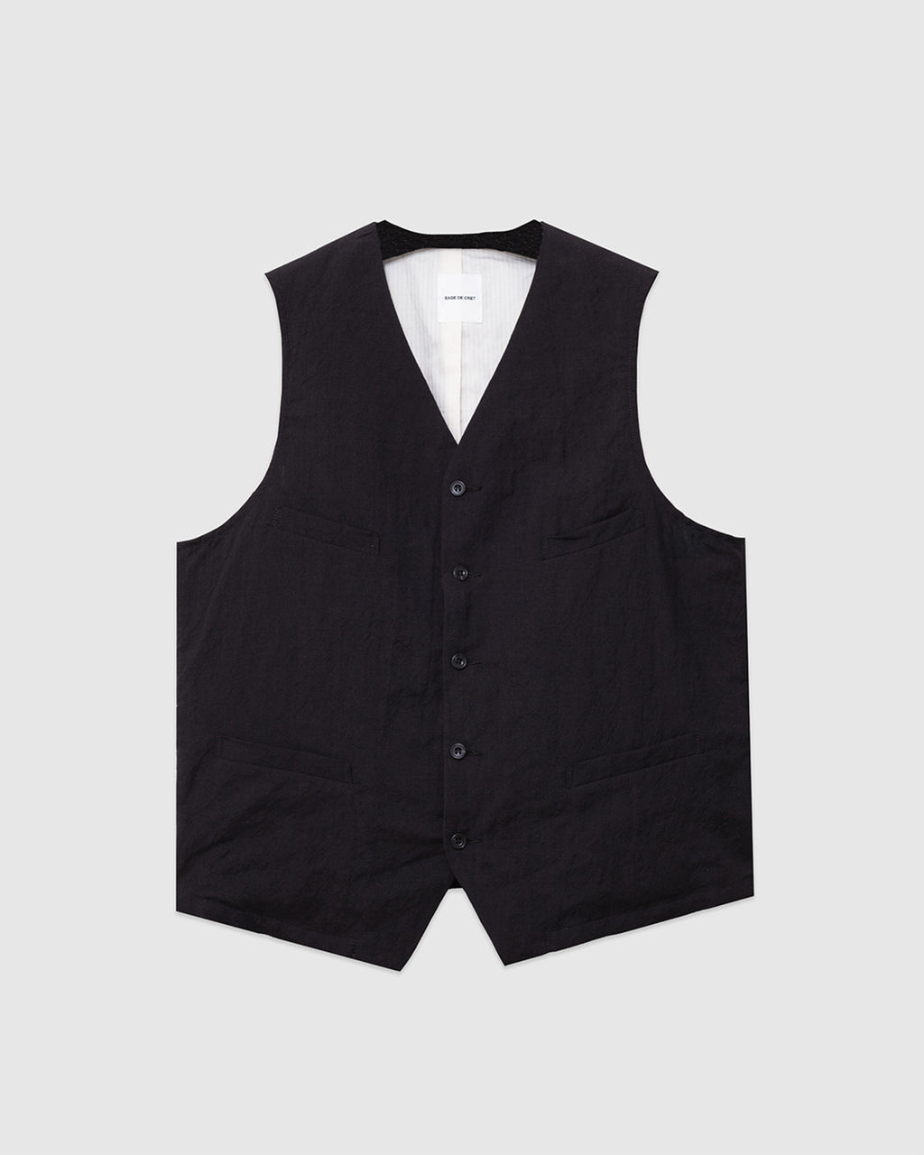 Tumble Washed Classic Vest Brown