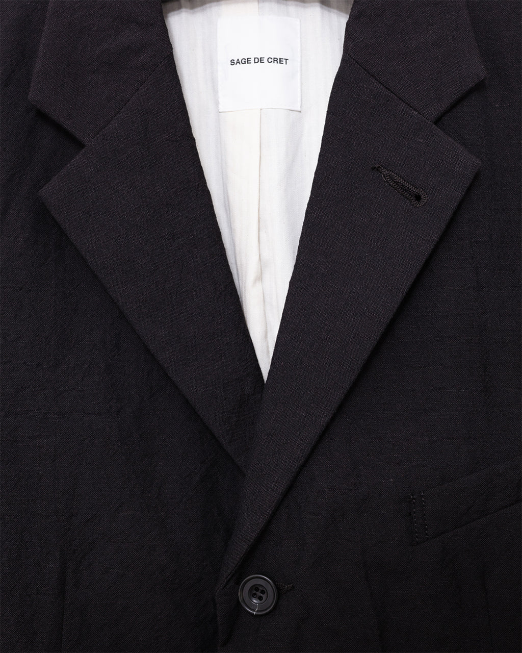 Tumble Washed Three-button Tailored Jacket Brown