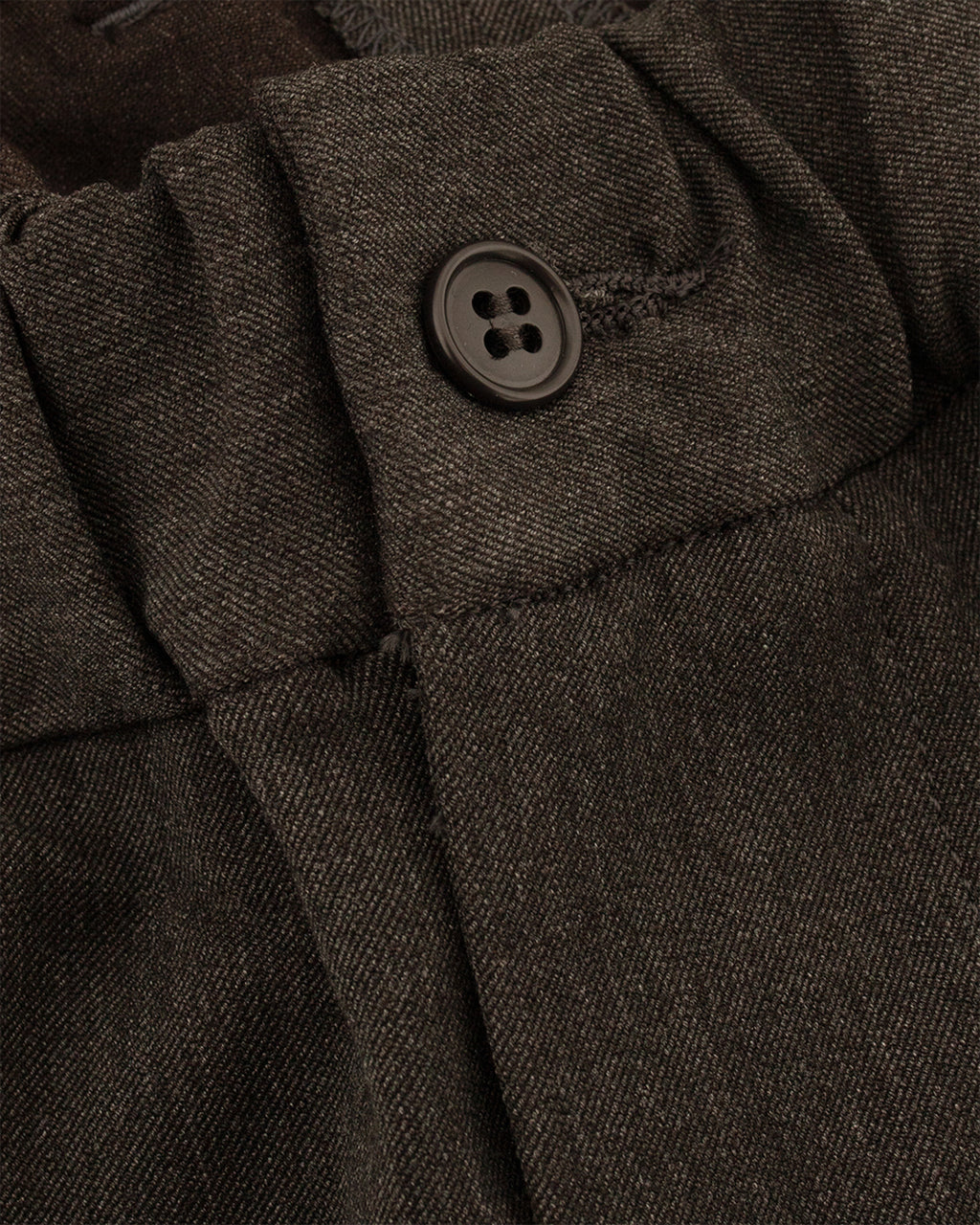 Twill Stretch Wide Double Pleated Easy Pants Charcoal