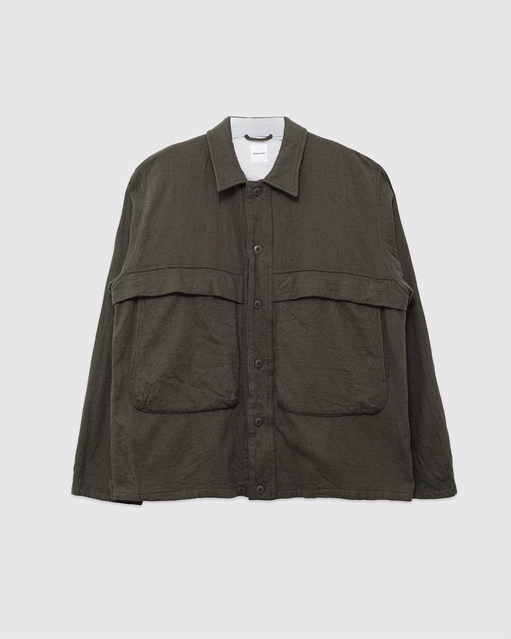 Washed Twill Shirt Jacket Olive