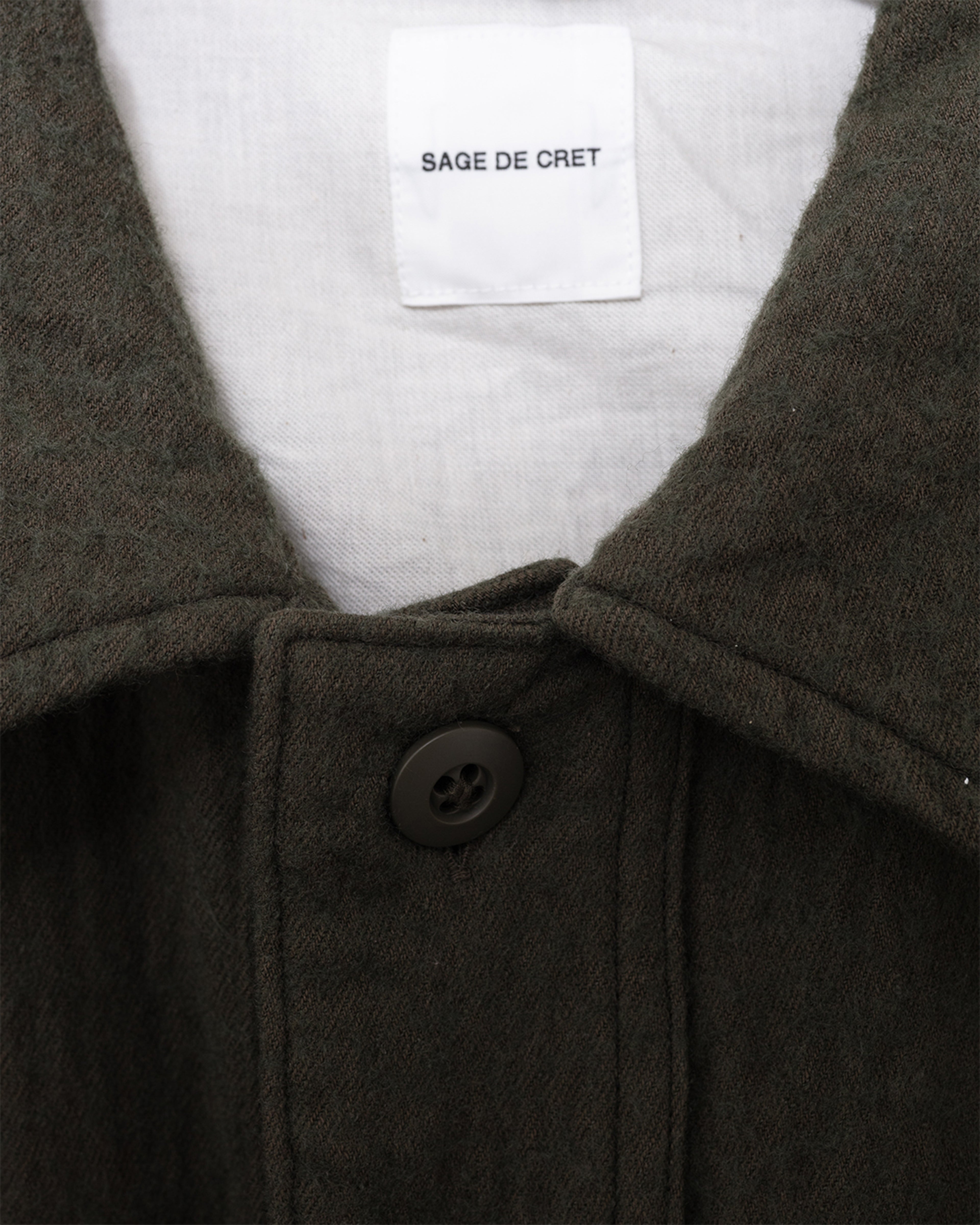 Washed Twill Shirt Jacket Olive