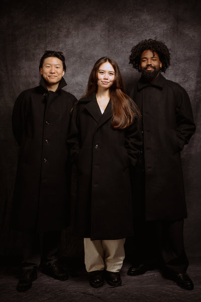 Sigurd Long Lined Wool Coat Black