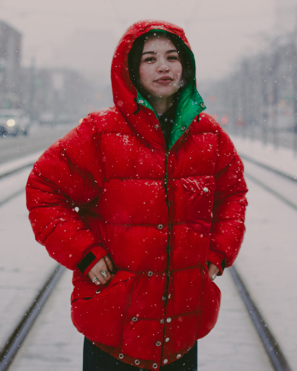 Snap Parka (Nylon) Orange