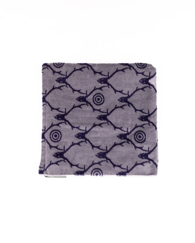 Bath Towel Skull & Target Print - Grey/Purple