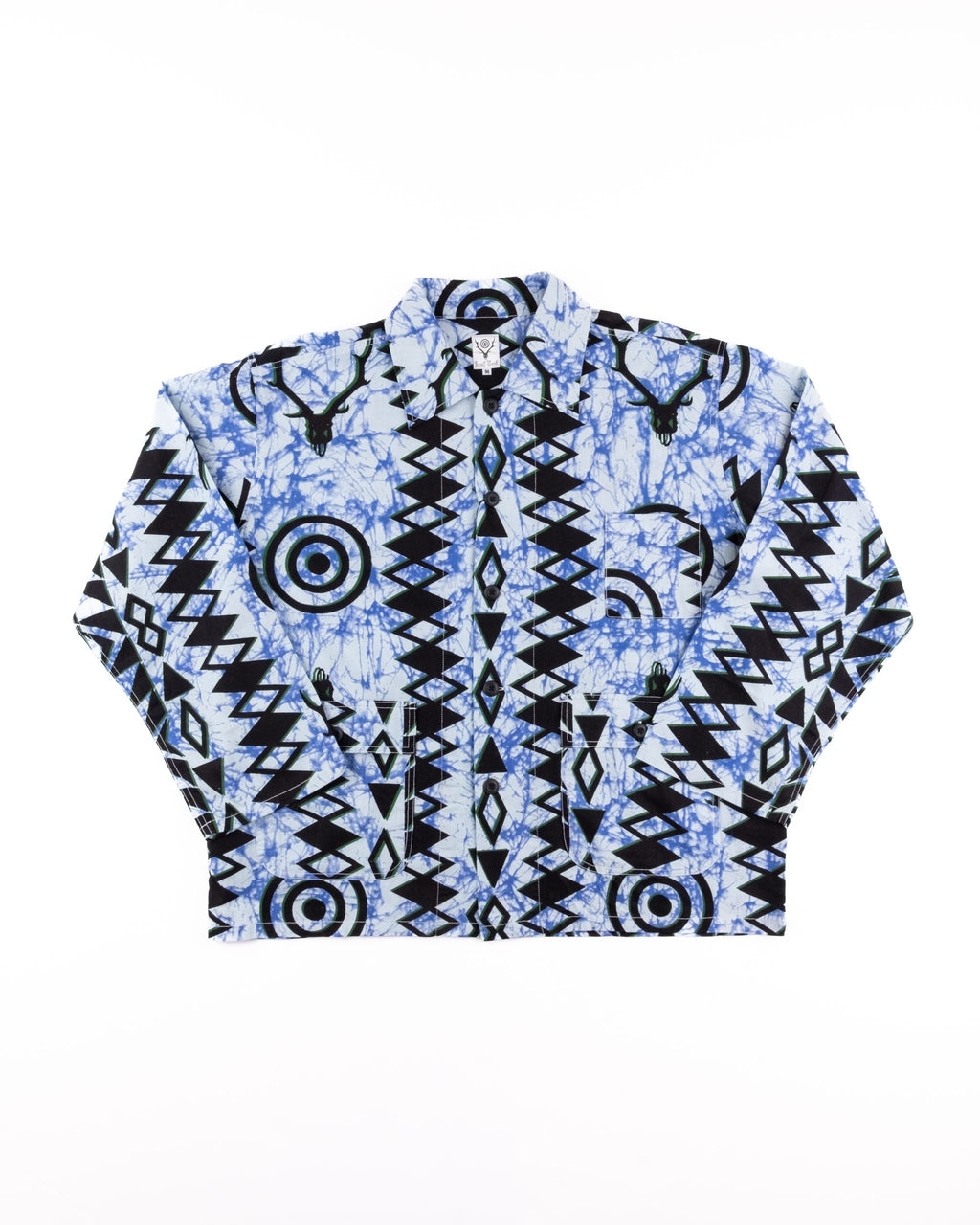 Hunting Shirt Skull & Target Batik Print