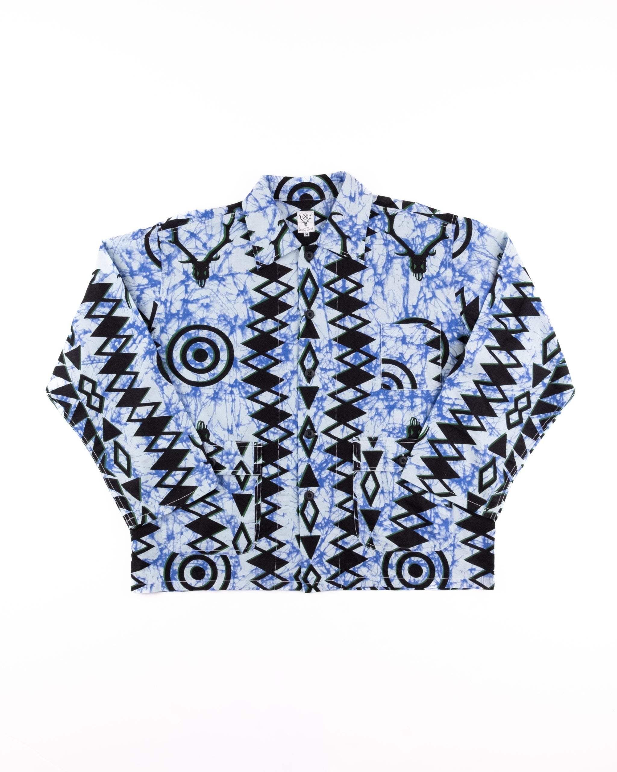 Hunting Shirt Skull & Target Batik Print
