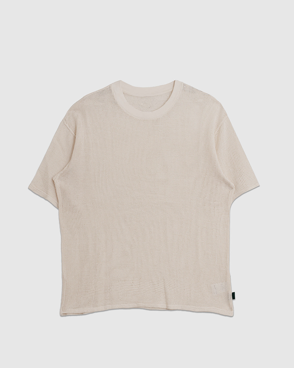 Crew Neck Tee Cotton Mesh White