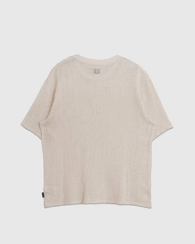 Crew Neck Tee Cotton Mesh White