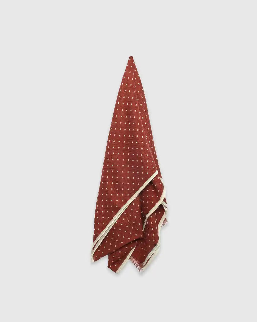 Spot Print Shoestring Scarf Chestnut