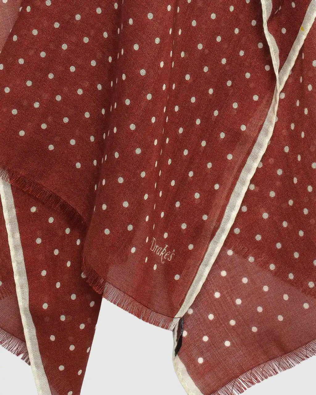Spot Print Shoestring Scarf Chestnut