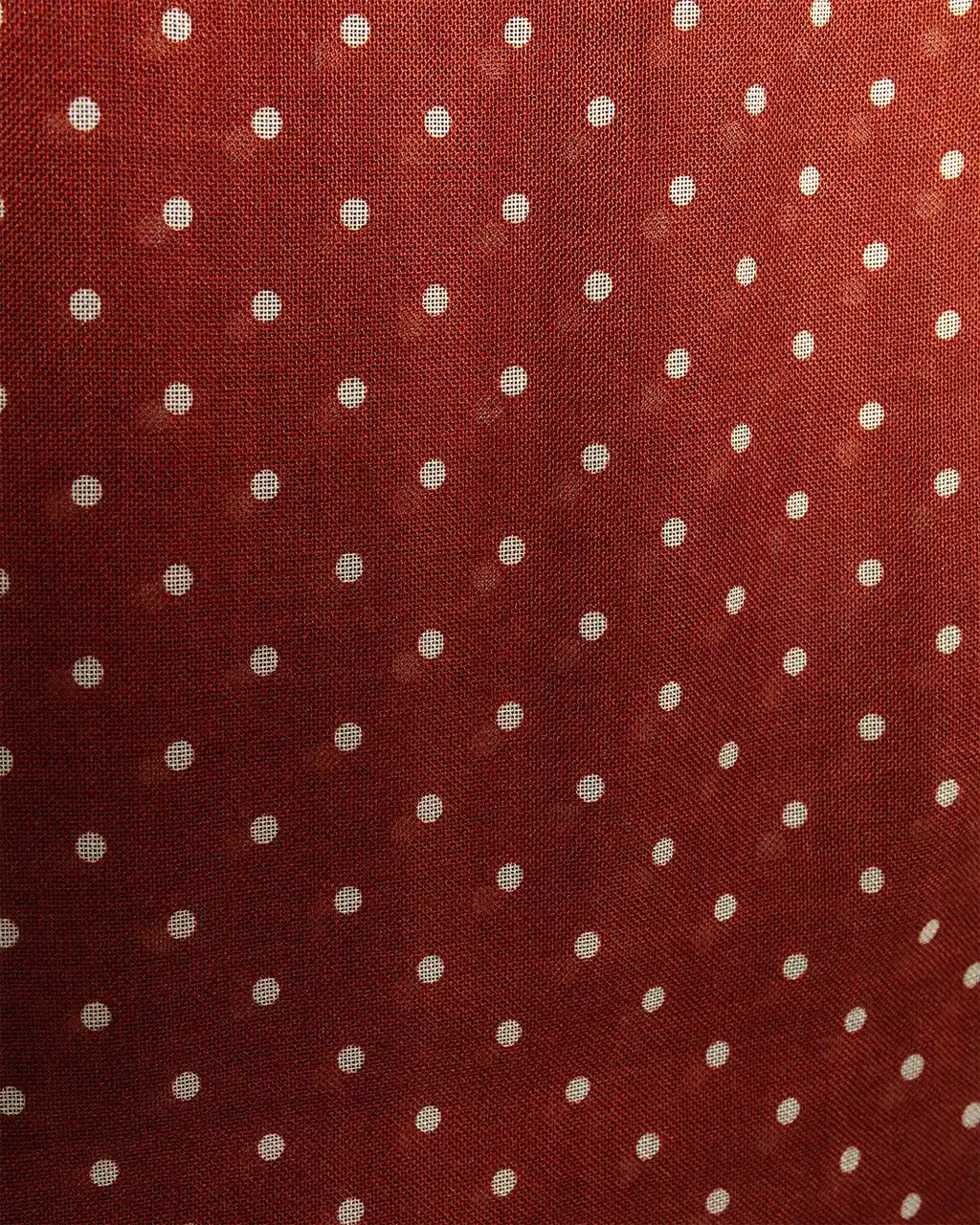 Spot Print Shoestring Scarf Chestnut