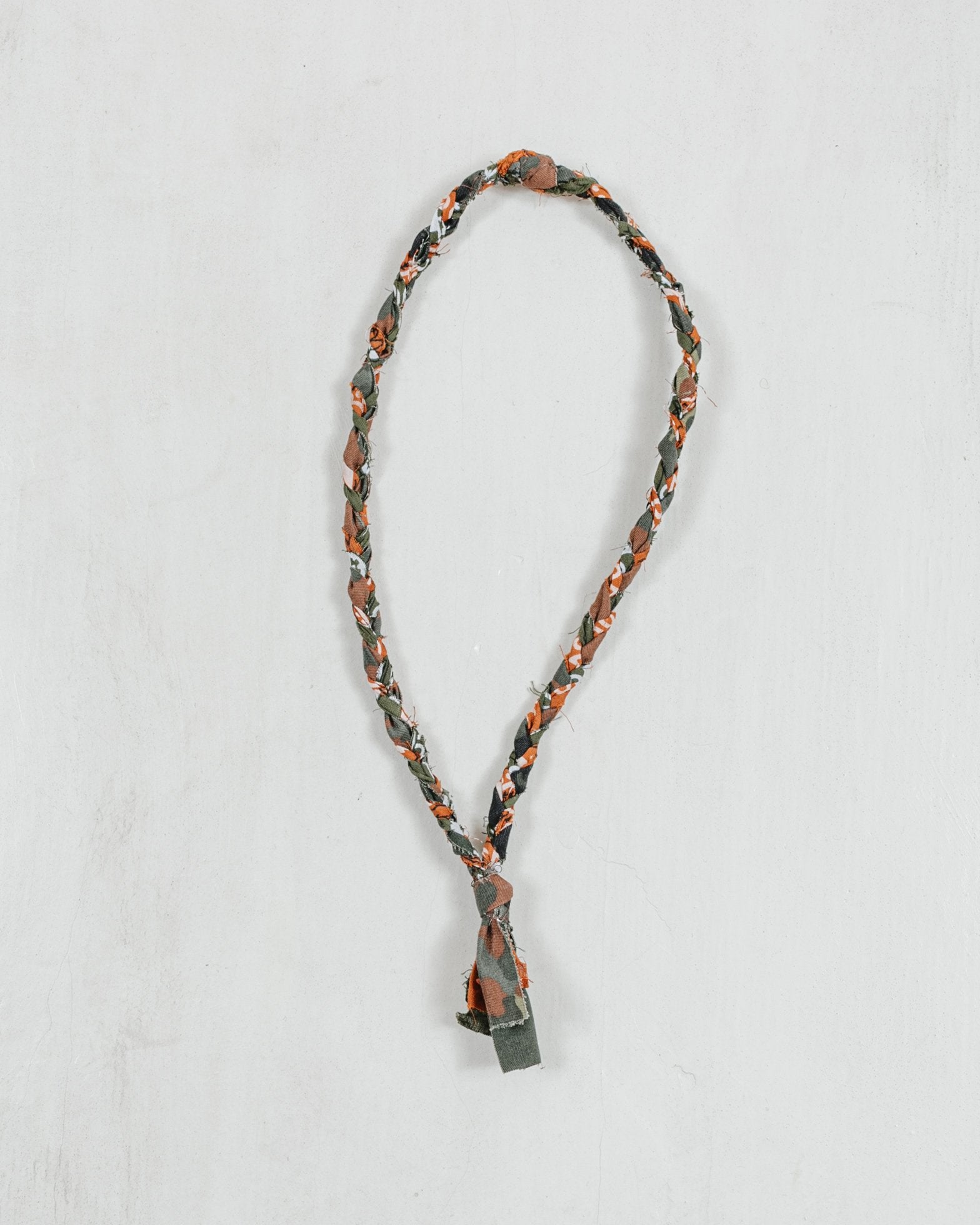 Free Spirit Bandana Necklace #9 - Vintage Military Camo/ Burnt Orange