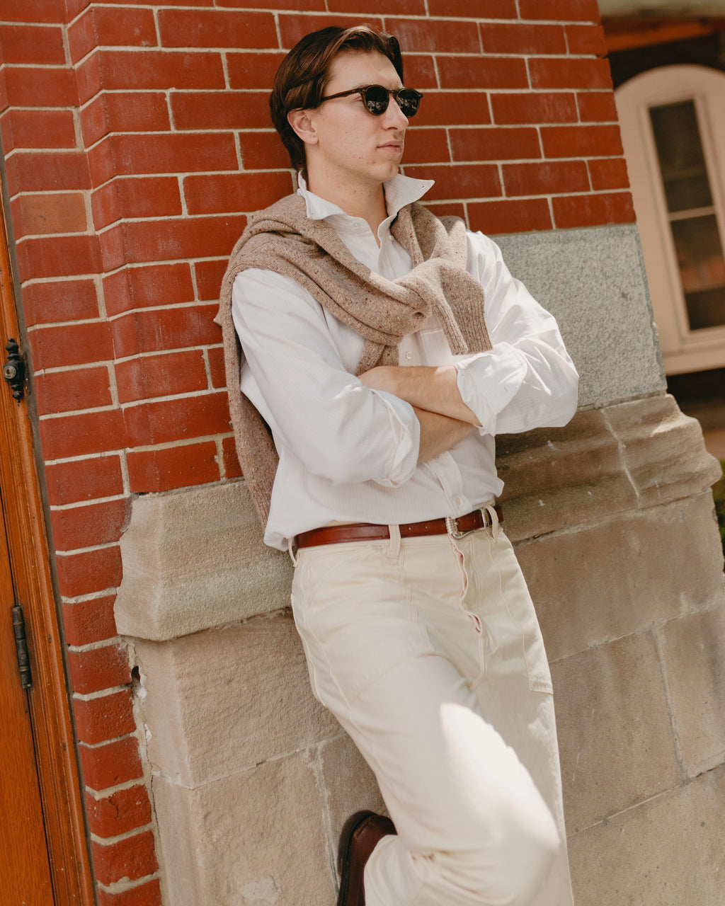 Allez Wool Knit Polo Super Wool Beige