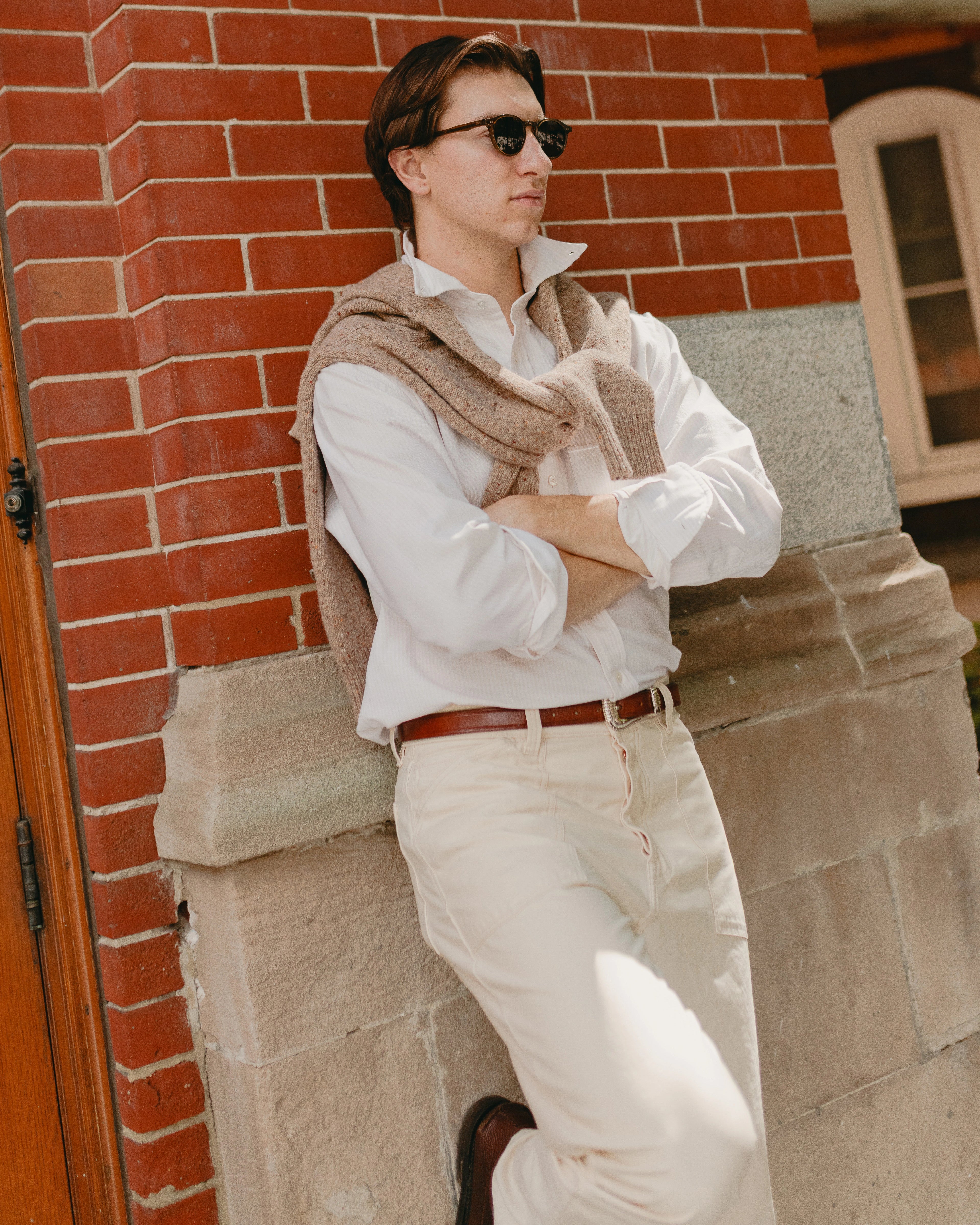 Allez Wool Knit Polo Super Wool Beige