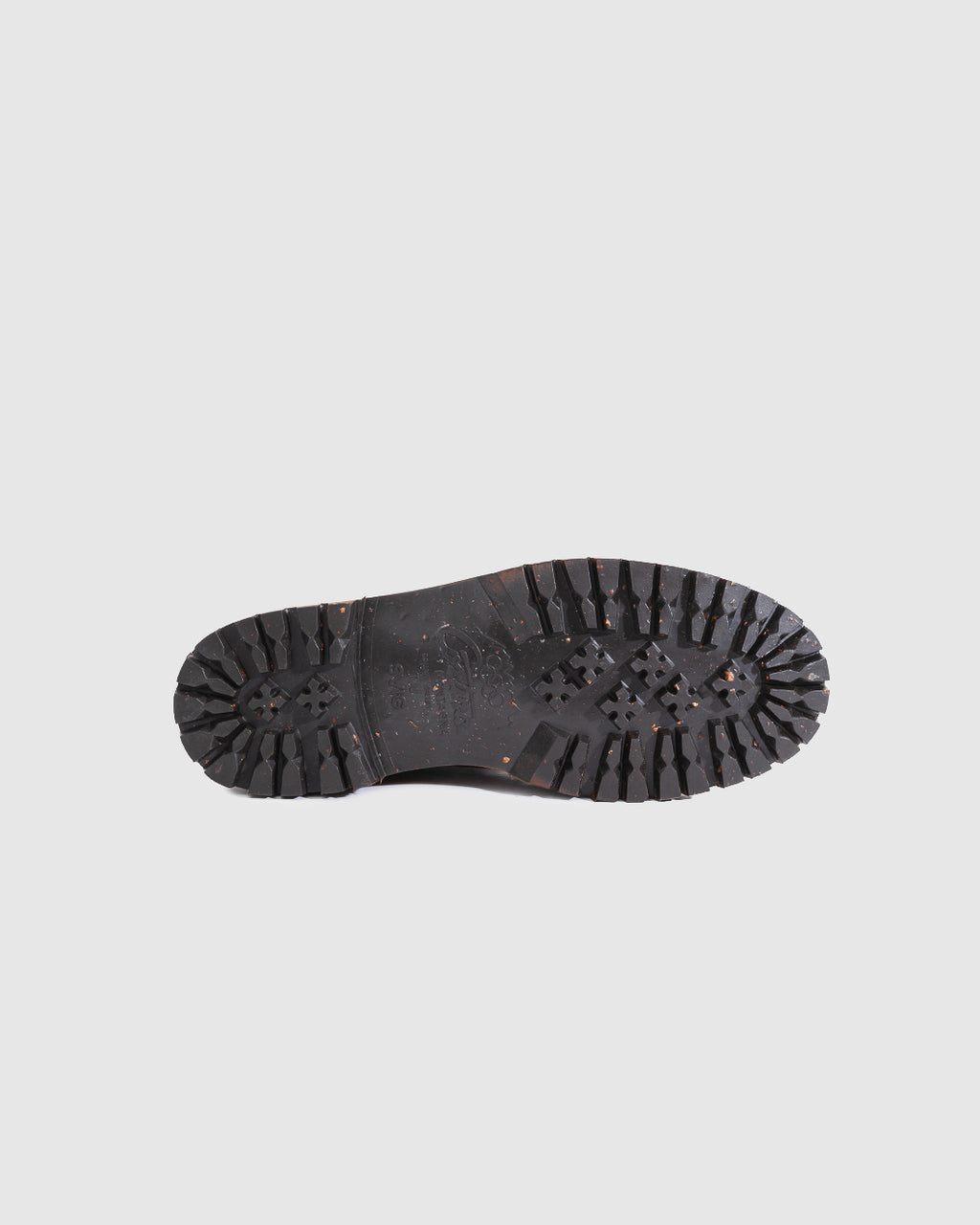 Black sole of a shoe on a white background