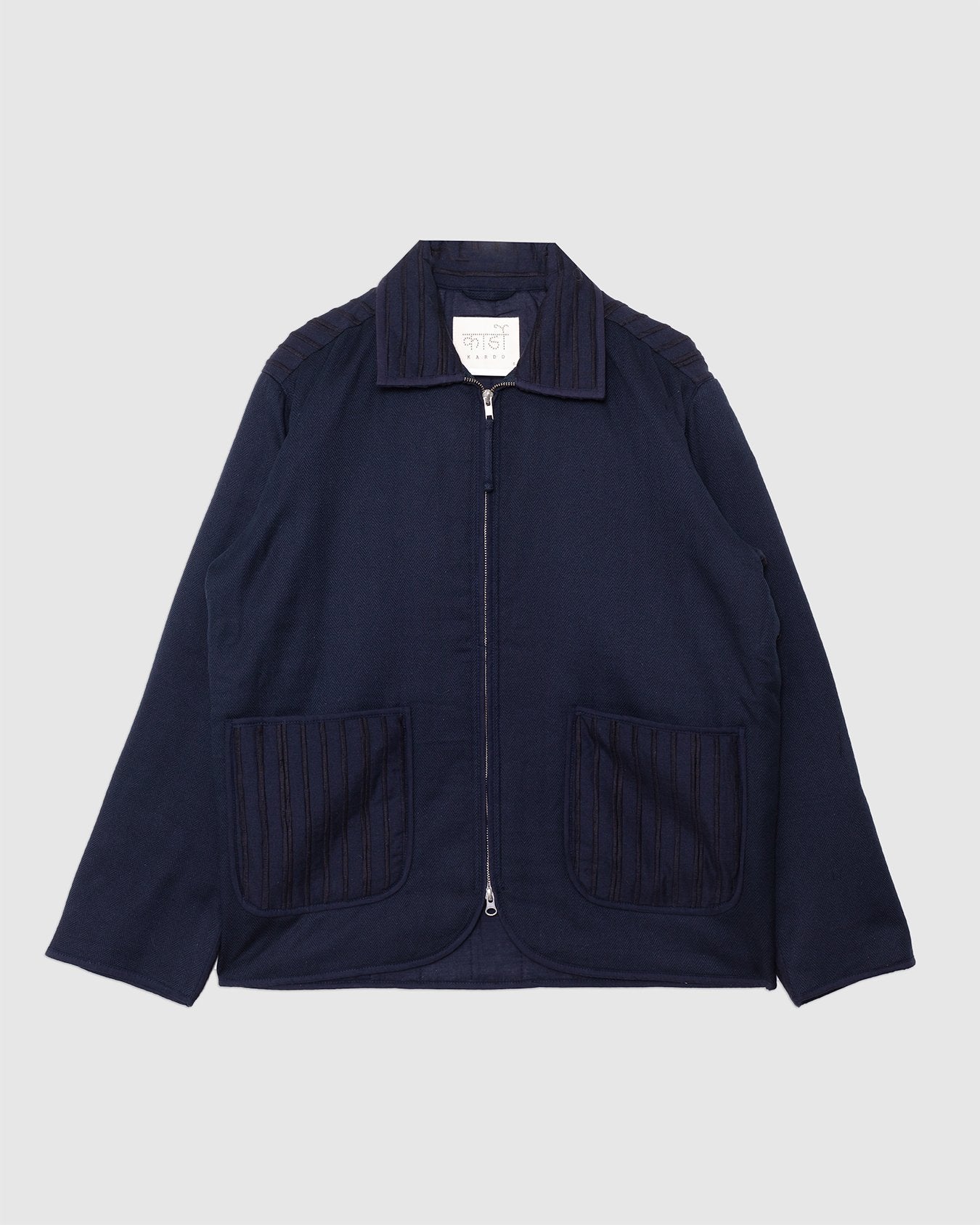 Amardeep Quilted Jacket Navy KCHEW01