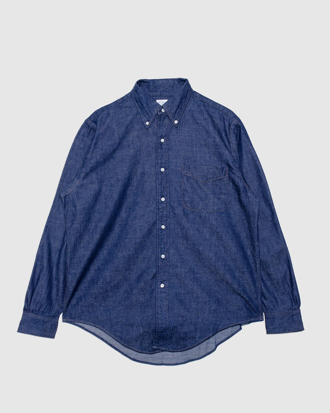 Denim Standard Button Down Shirt One Wash