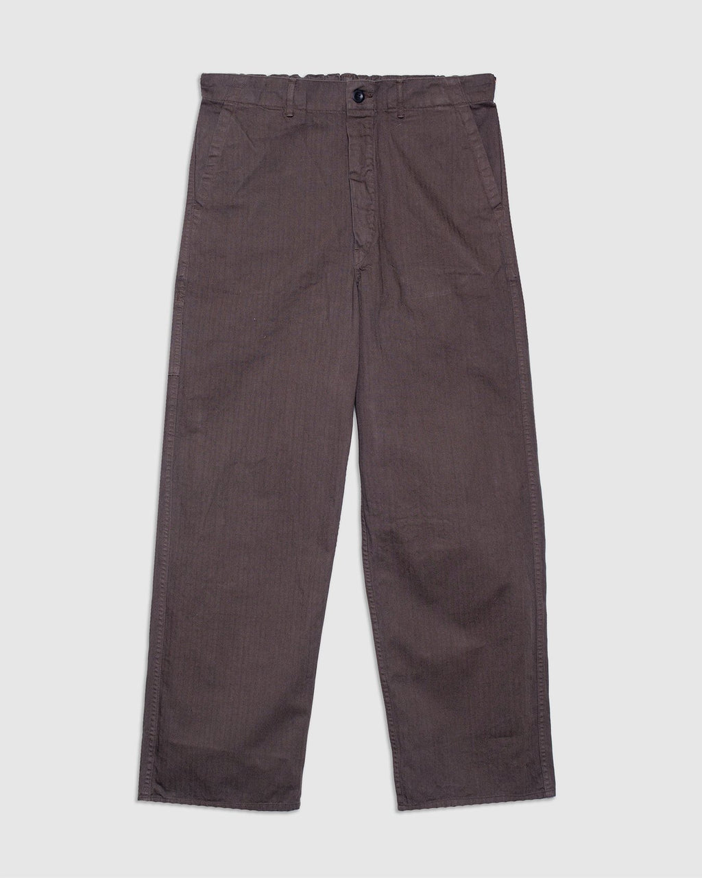 Wide Fit French Work Pants - Coffee Brown
