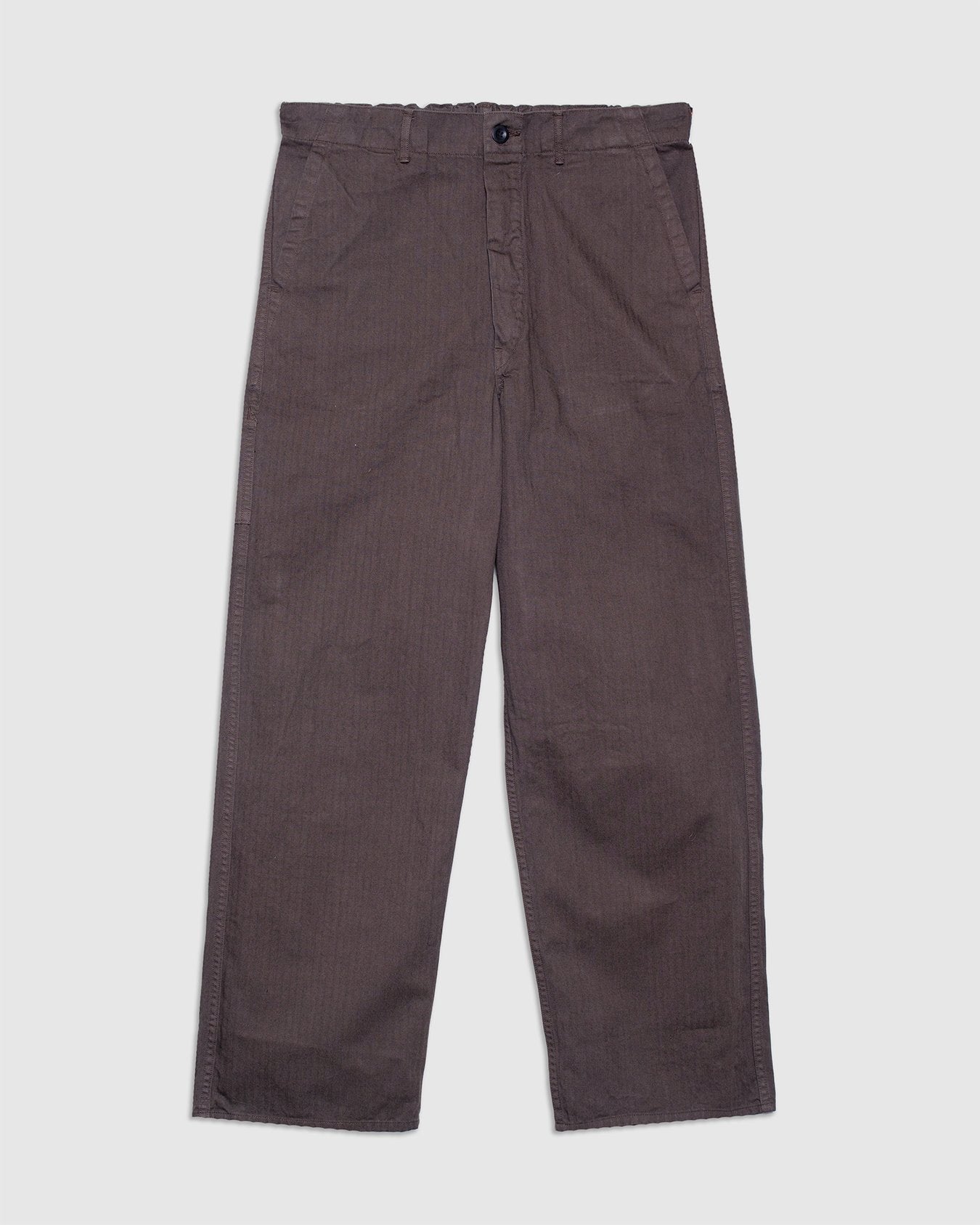 Wide Fit French Work Pants - Coffee Brown