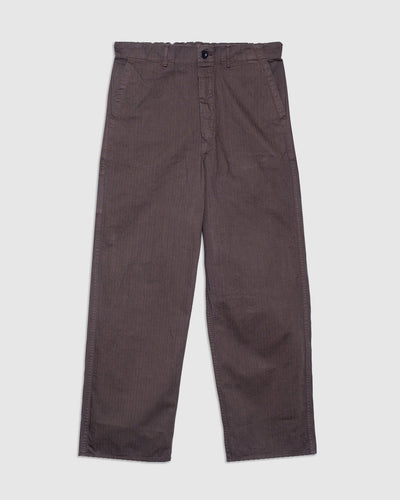 Wide Fit French Work Pants - Coffee Brown