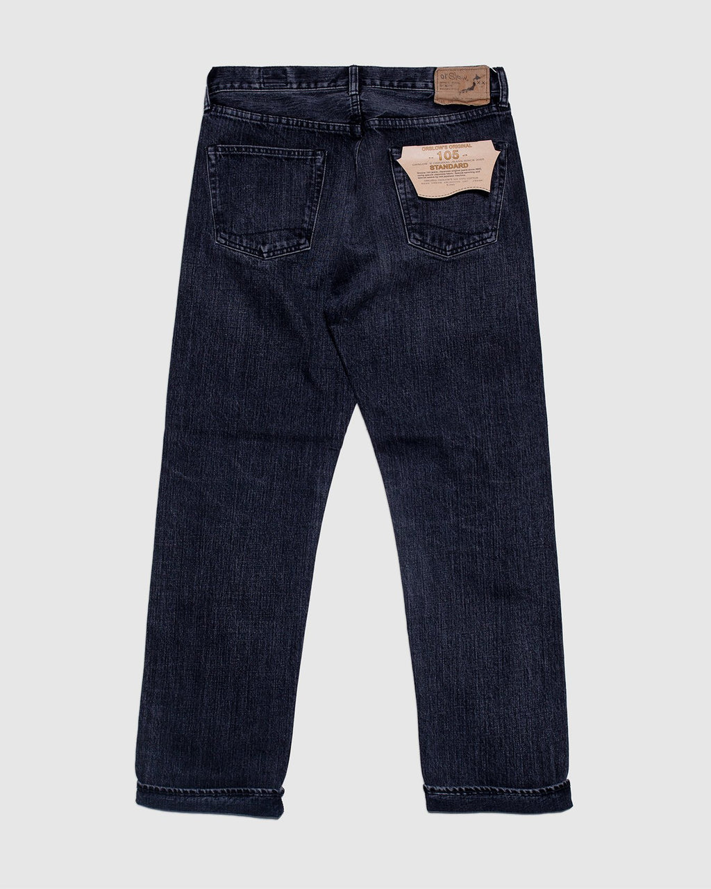 105 Standard Selvedge Black Denim Stone
