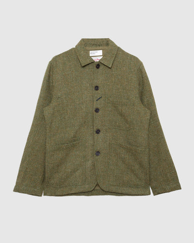 Bakers C Jacket Green Harris Tweed Plaid