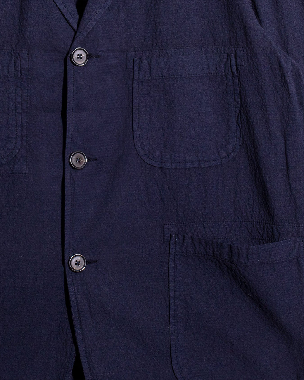 Five Pocket Jacket  Seersucker II - Navy