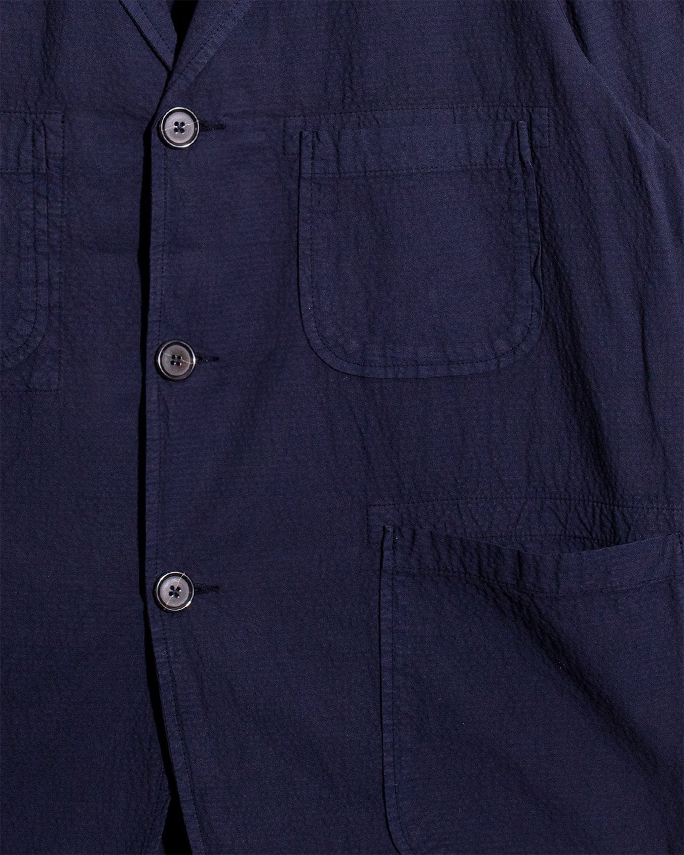Five Pocket Jacket  Seersucker II - Navy