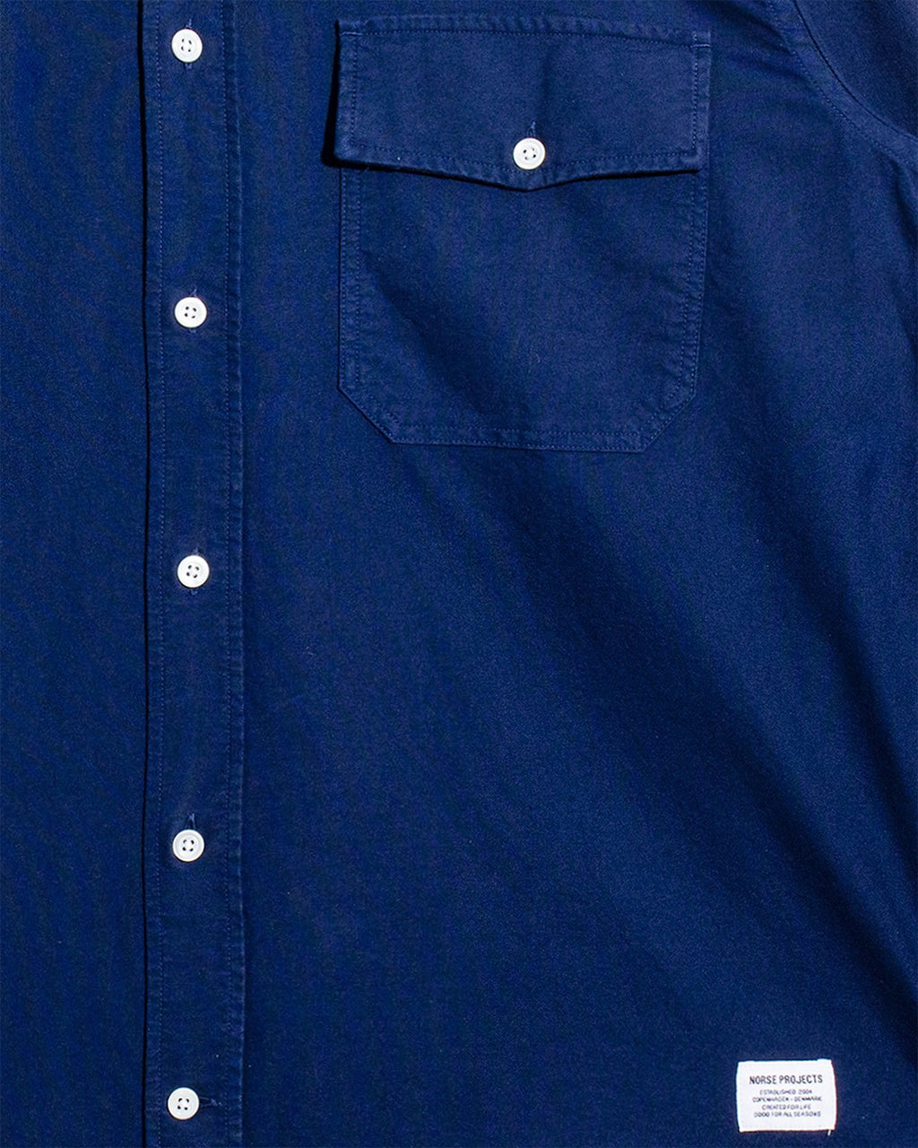 Algot Relaxed Overdyed Oxford Shirt - Workwear Blue