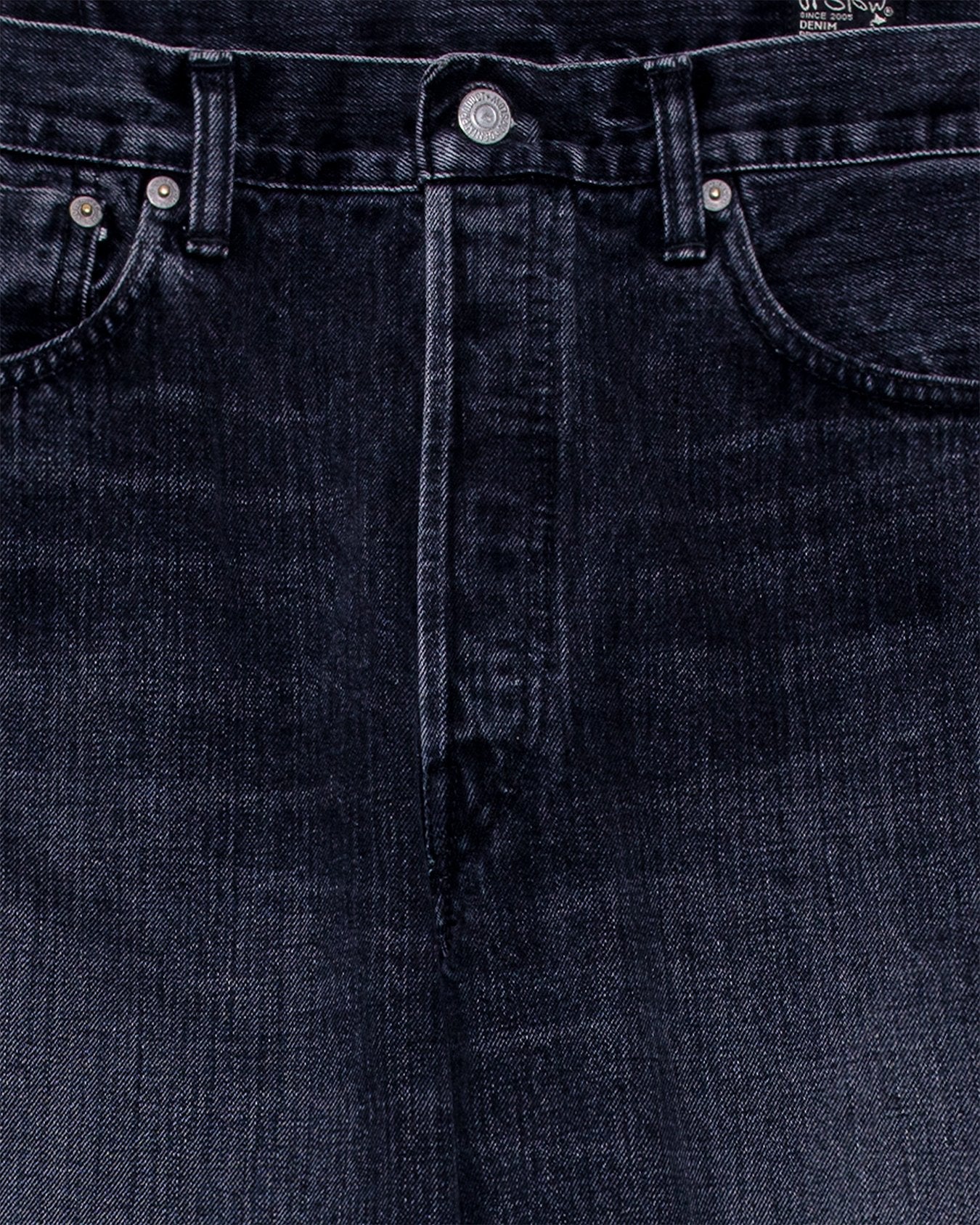 105 Standard Selvedge Black Denim Stone