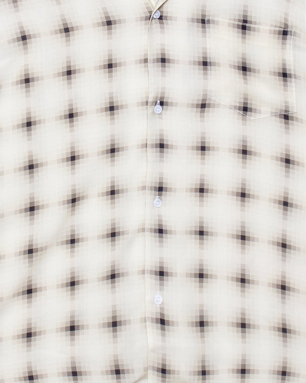 Digi Plaid Camp Shirt - Ivory