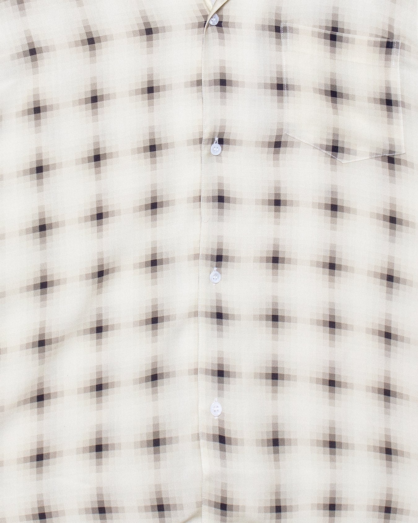 Digi Plaid Camp Shirt - Ivory