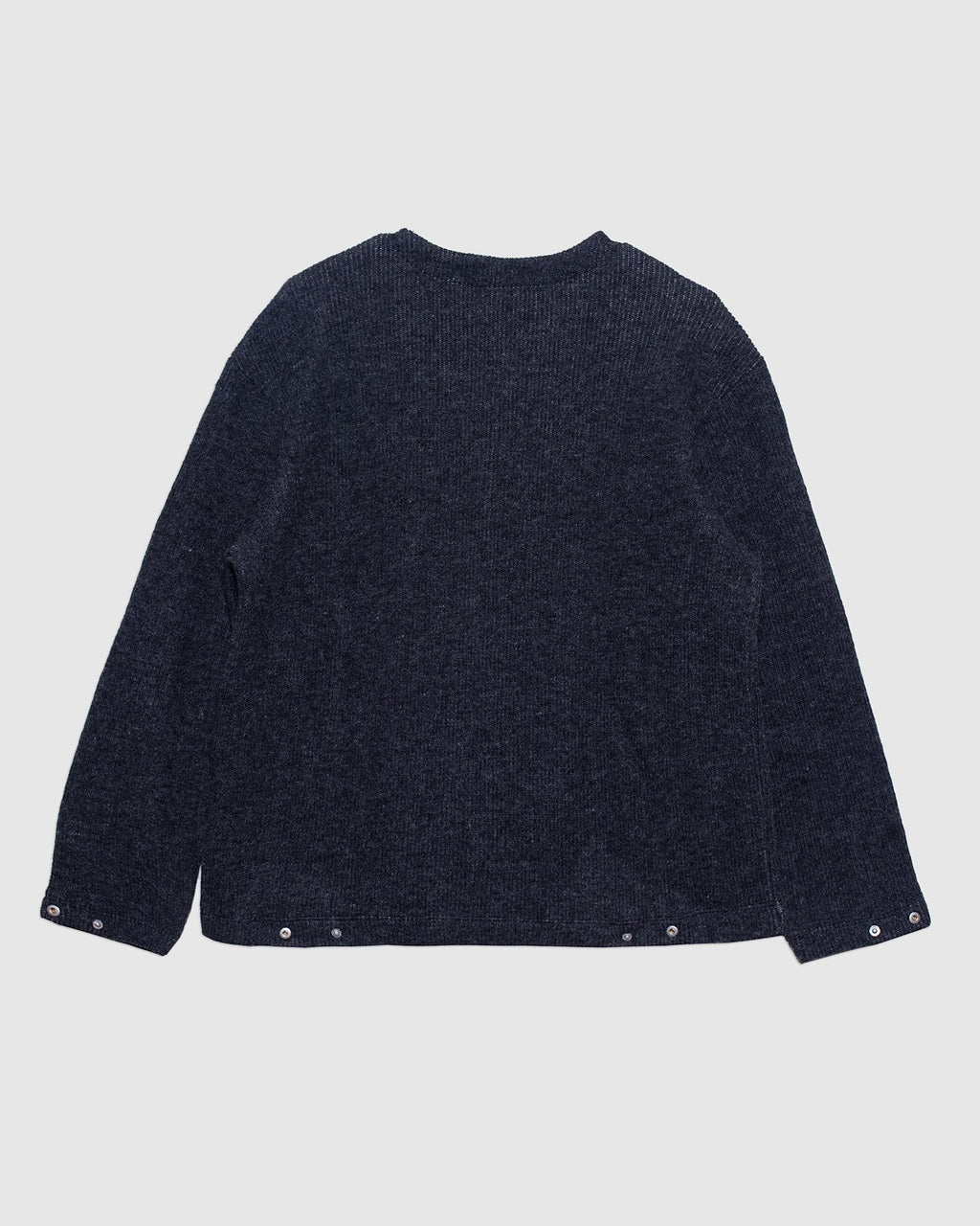 V Neck Snap Sweater Charcoal