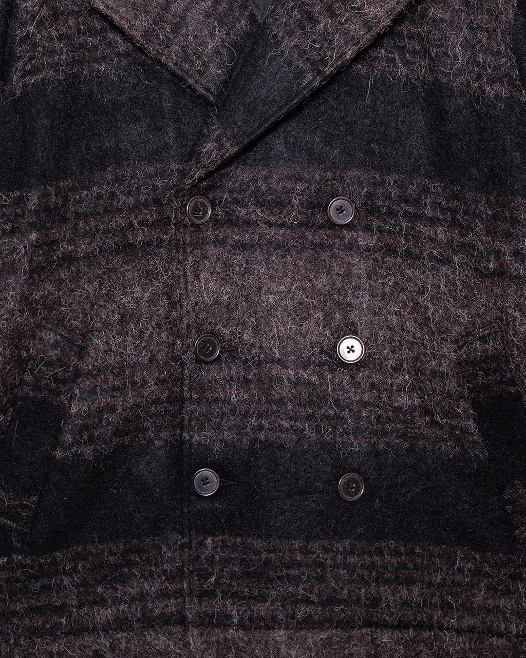 Peacoat Alpaca Mix - Brown/ Black – Uncle Otis Clothing