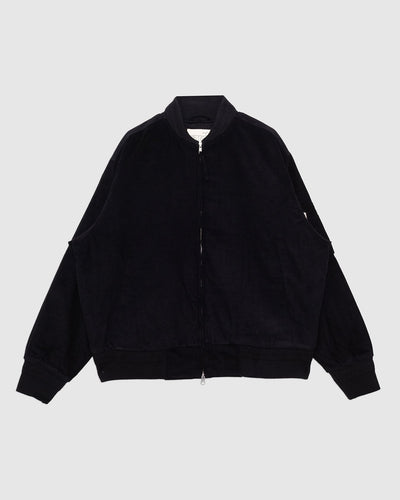 Max Quilted Bomber Jacket Black Corduroy CORD14