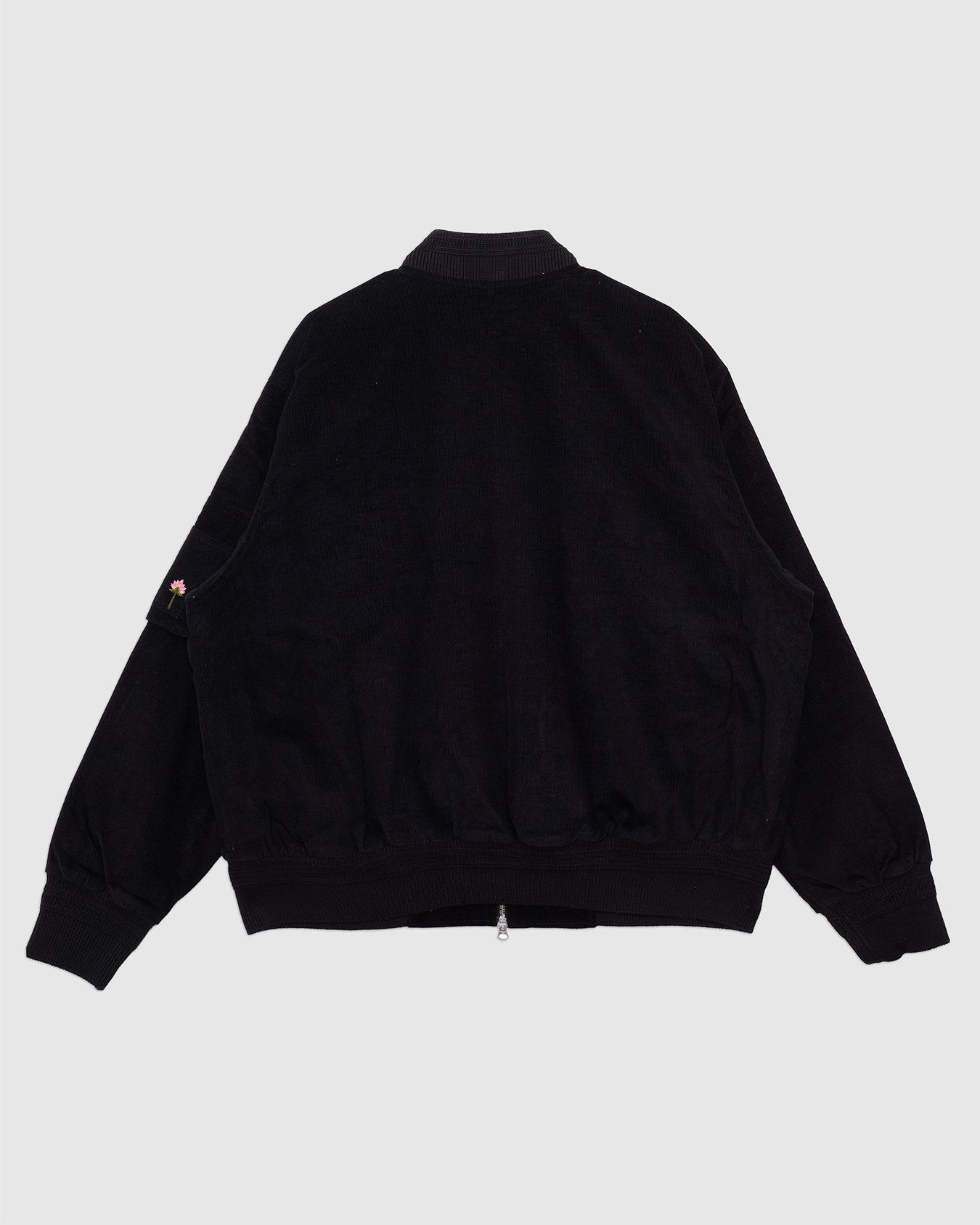 Max Quilted Bomber Jacket Black Corduroy CORD14