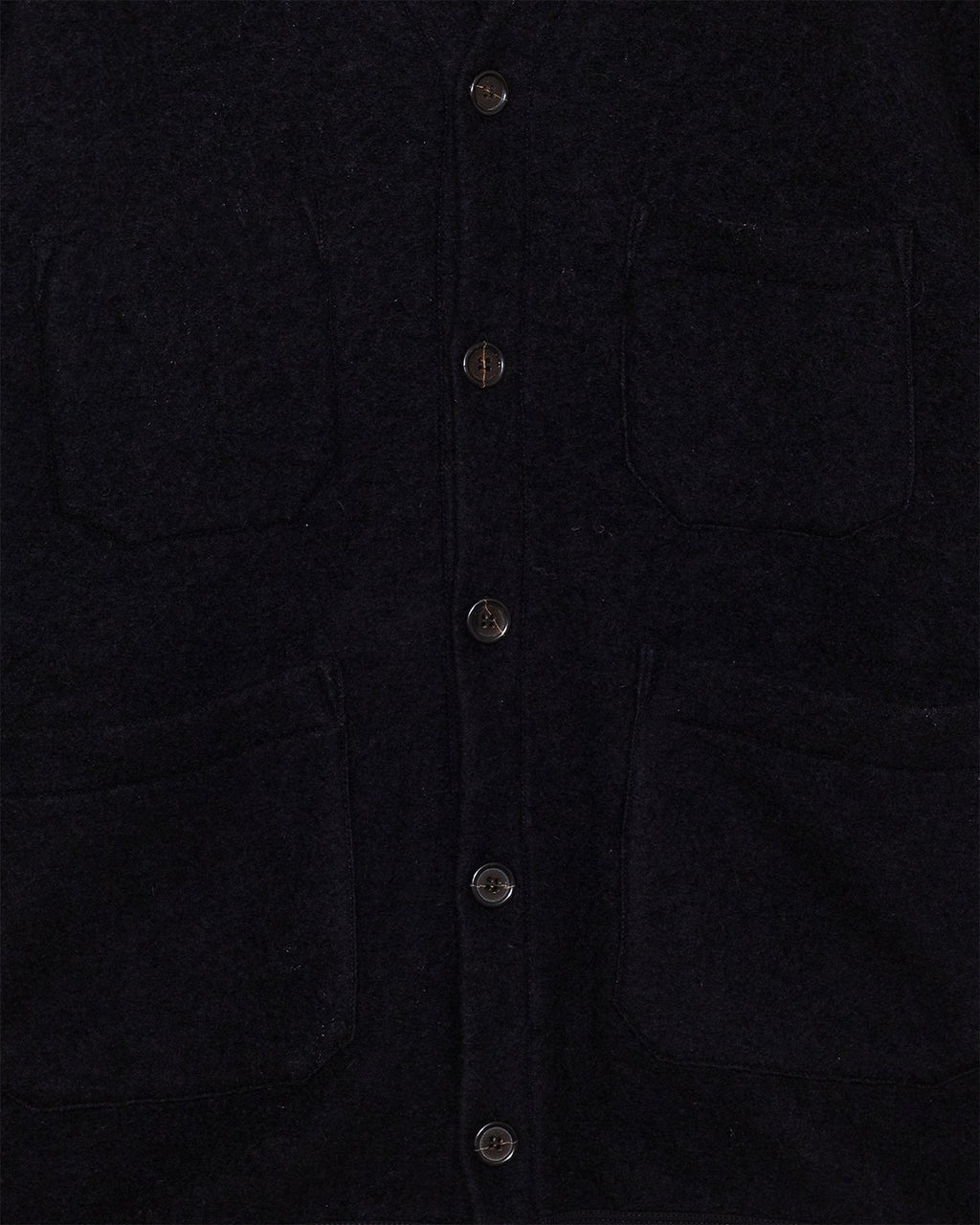 Cardigan Wool Fleece Black
