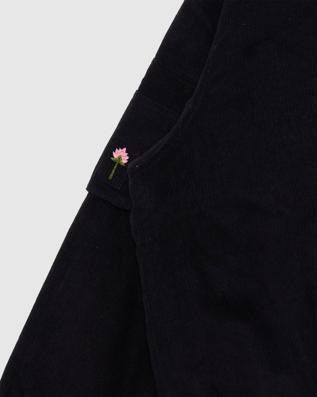 Max Quilted Bomber Jacket Black Corduroy CORD14