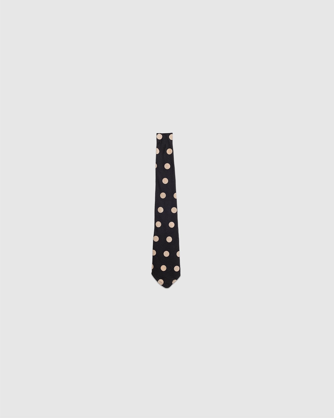 Bold Dot Print Rayon Tie Black